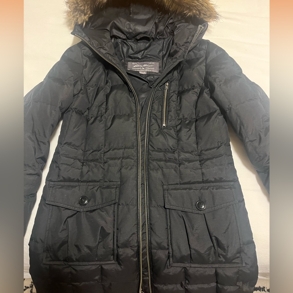 Eddie Bauer Women's Black Puffer Coat